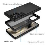 Rock Guard Touch Matte Gumirani zaščitni ovitek (TPU) za Samsung S931 Galaxy S25 5G Black - Image 3