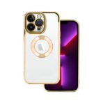 Gumiran zaščitni ovitek (TPU) Beauty Clear za Apple iPhone 15 Pro Gold