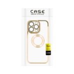 Gumiran zaščitni ovitek (TPU) Beauty Clear za Apple iPhone 15 Pro Gold - Image 4