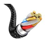 Blavec UC3W30 Candy USB podatkovno polnilni kabel 3m Type-A/Type-C 60W Black - Image 3