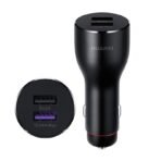 Huawei CP37 hitri avtopolnilec 40W 2×USB + kabel Dark Grey