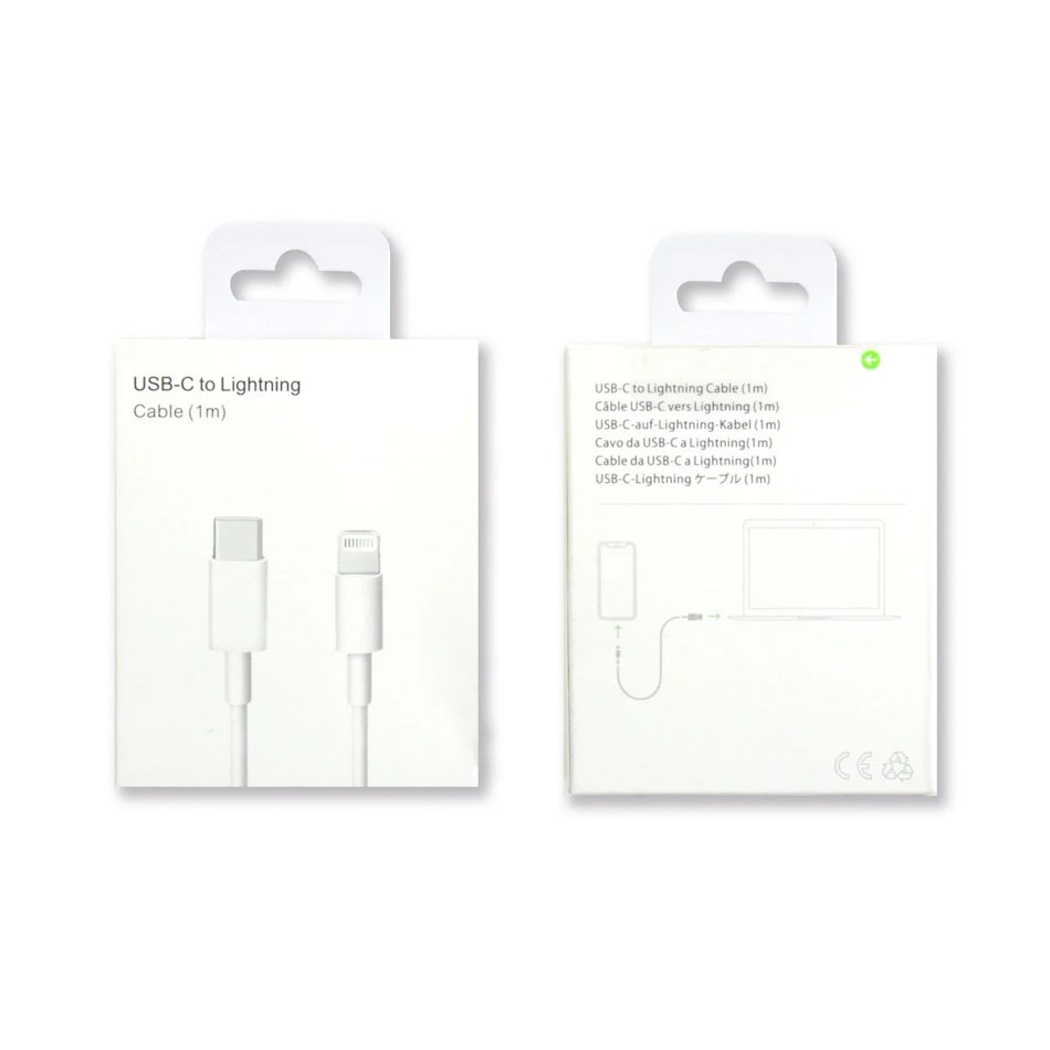 USB polnilni kabel za Apple iPhone Lightning/Type C 1m White (kompatibilni) - Image 3