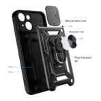 Slide Camera Armor Case (TPU) za mobilnik Apple iPhone 16 Black - Image 3